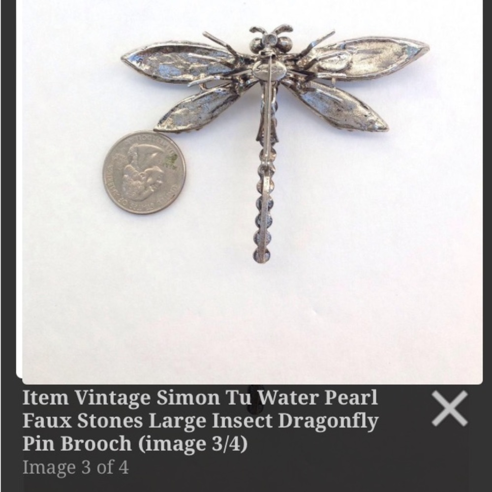 Dragon Fly Simon Tu HauteCoutre Pin. Stamped with name. Pristine condition. - Picture 3 of 4